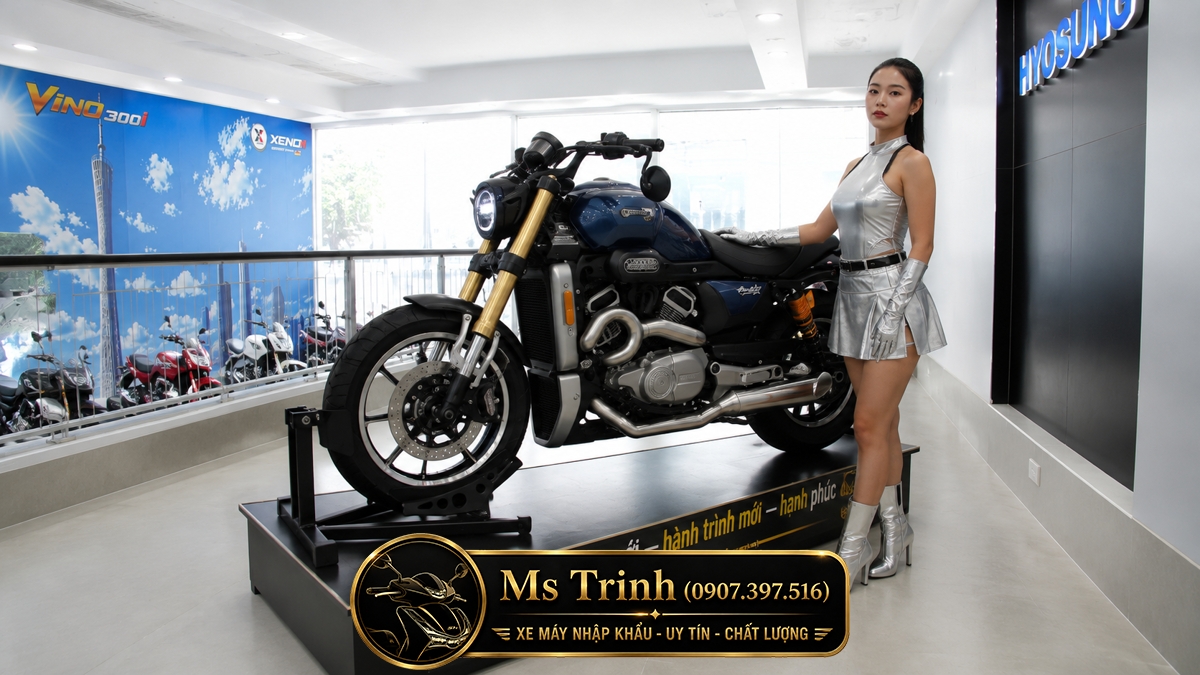 Hyosung GV350X tại Moto Cần Thơ - Cruiser 350cc Phong Cách Mỹ Cơ Bắp, Cá Tính