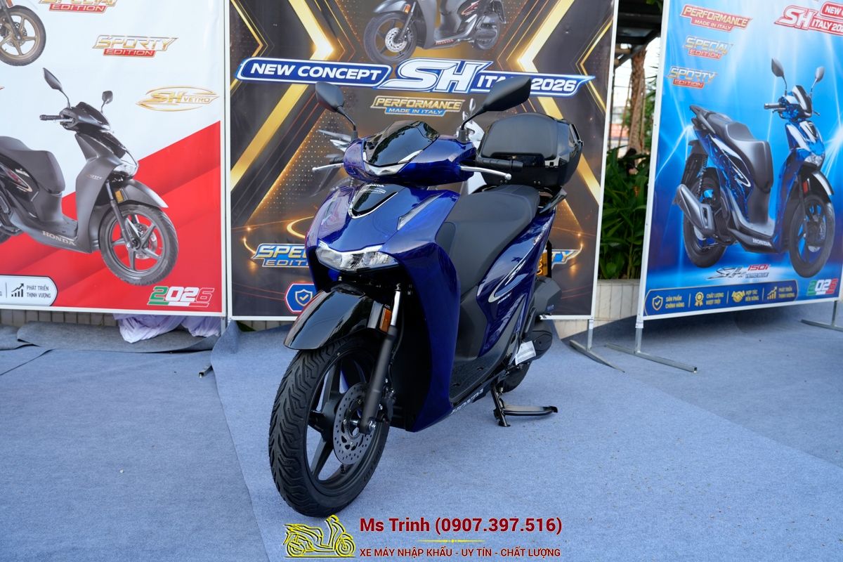 Honda SH150 Vetro Blue 2026 Limited Edition - Siêu phẩm SH Ý dàn áo xanh trong suốt cực hiếm tại Moto Cần Thơ