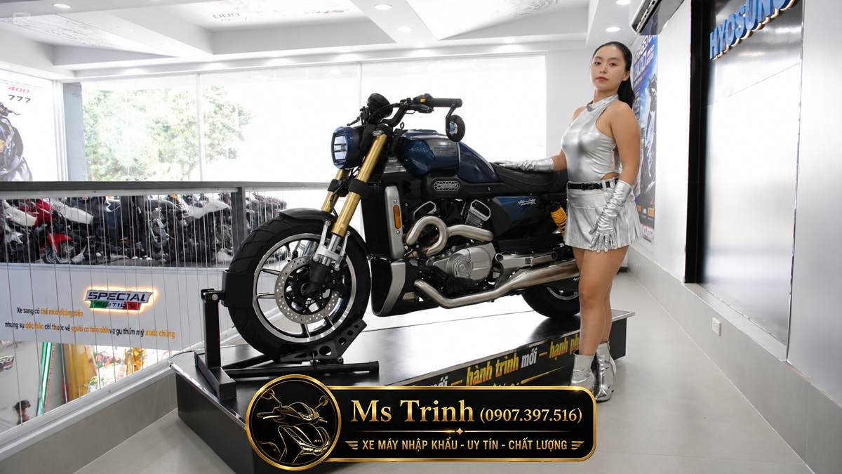 Hyosung Gv350x màu xanh dương